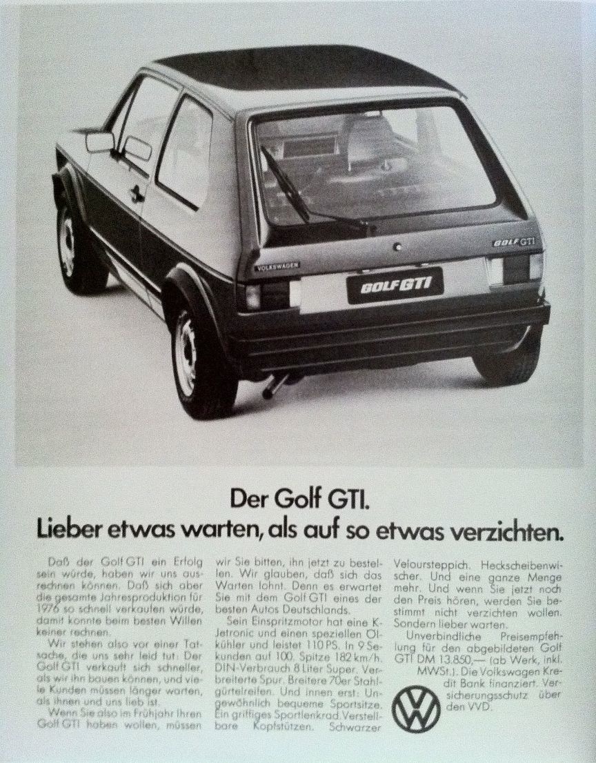 Advertentie Golf I GTI
